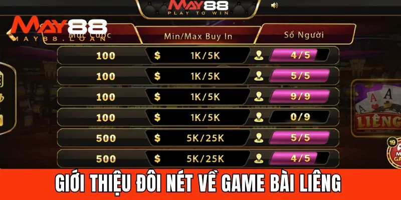 Giới thiệu sơ qua về khái niệm game bài liêng